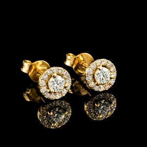 עגילי יהלומי מעבדה 0.50 נקודות - bjdlp00383