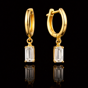 עגילי חישוק יהלומי מעבדה - bjdlp00387