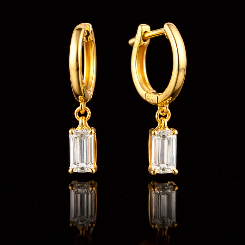 עגילי חישוק יהלומי מעבדה - bjdlp00387