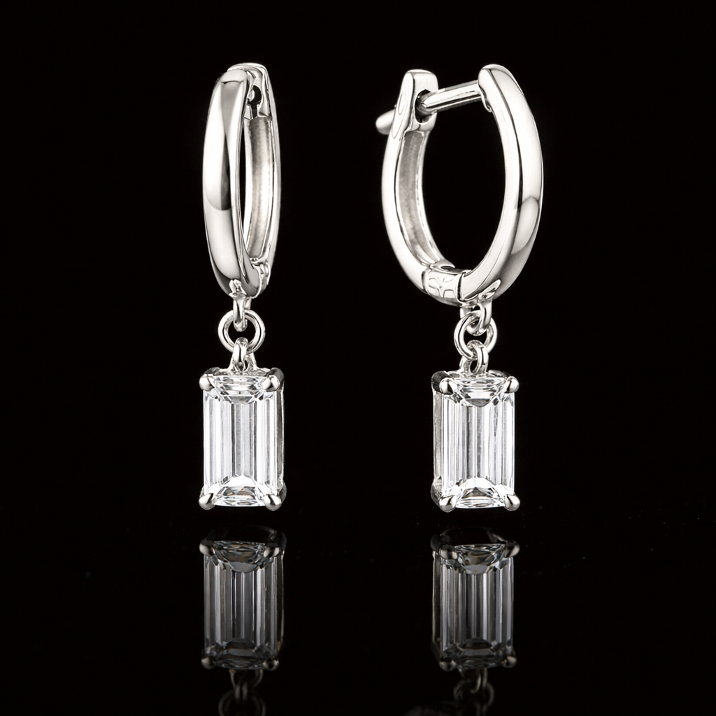 עגילי חישוק יהלומי מעבדה - bjdlp00387