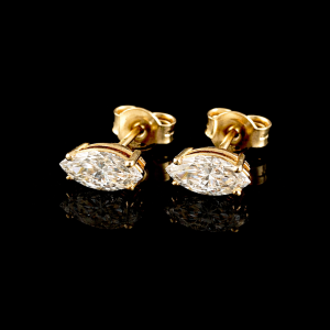 עגילי יהלומי מעבדה 1.00 קראט - bjdlp00389