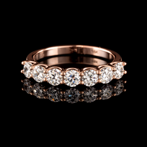 טבעת פס יהלומי מעבדה 1.00 קראט bjdlp000421 - רוזגולד בלבד.